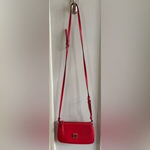 Dooney & Bourke Red Adjustable Crossbody Purse - EUC